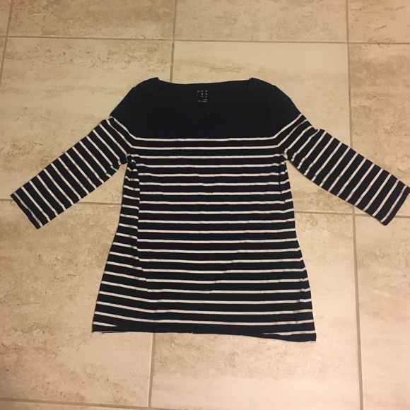 a new day Tops - 4/$20 A new day Navy 3/4 sleeve boat neck top